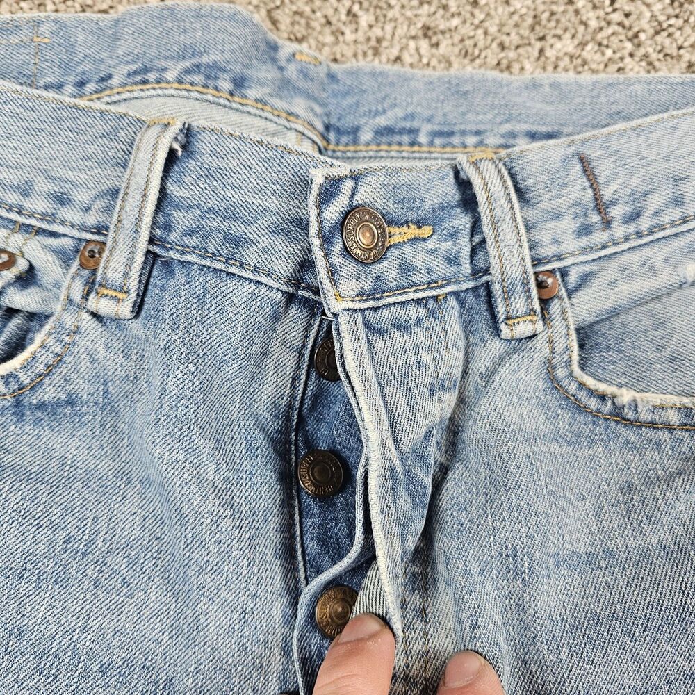 Ralph Lauren Denim Supply Jeans Mens 33x30 Slim Straight Distressed Grunge Work - Picture 4 of 16